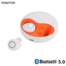 HAAYOT, маленькие настоящие беспроводные наушники, Bluetooth 5,0, водонепроницаемая стереогарнитура, Спортивная гарнитура, TWS, наушники с поддержкой регулировки громкости