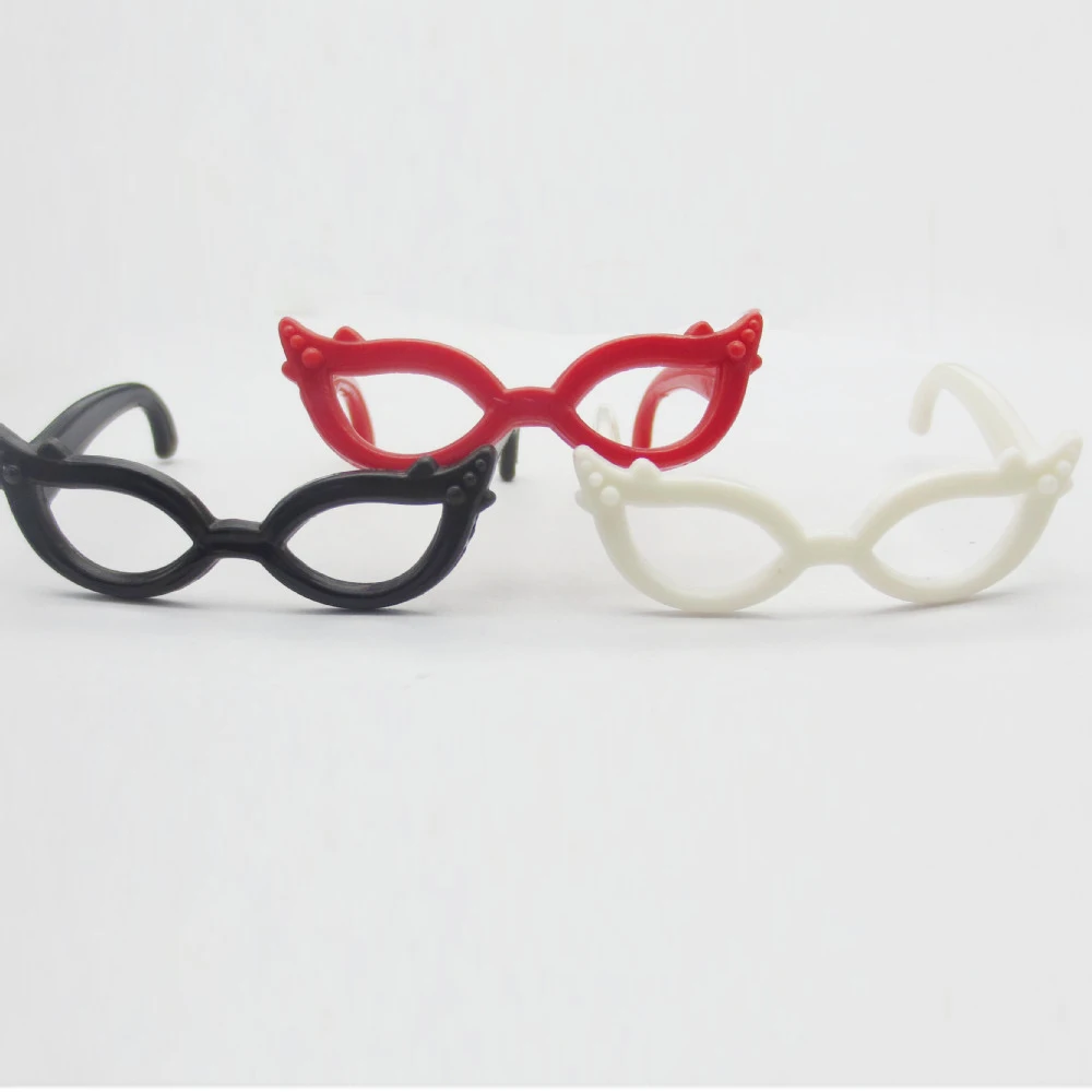 10pcs/set Doll Accessories Mini Plastic Glasses For 30cm 1/6 Doll House doll accessories,doll eyewear accessories