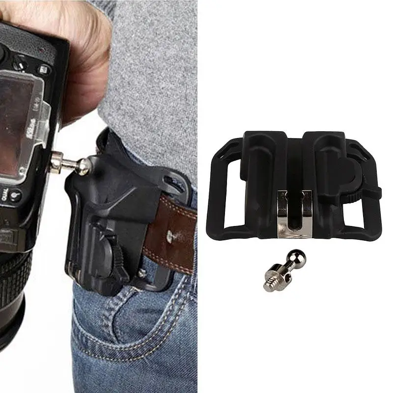 

8.5 * 9 * 3.5 cm Carrying Hanger Waist Belt Buckle Button Mount Holder Clip for DSLR Camera Compact Black 2019 Hot New