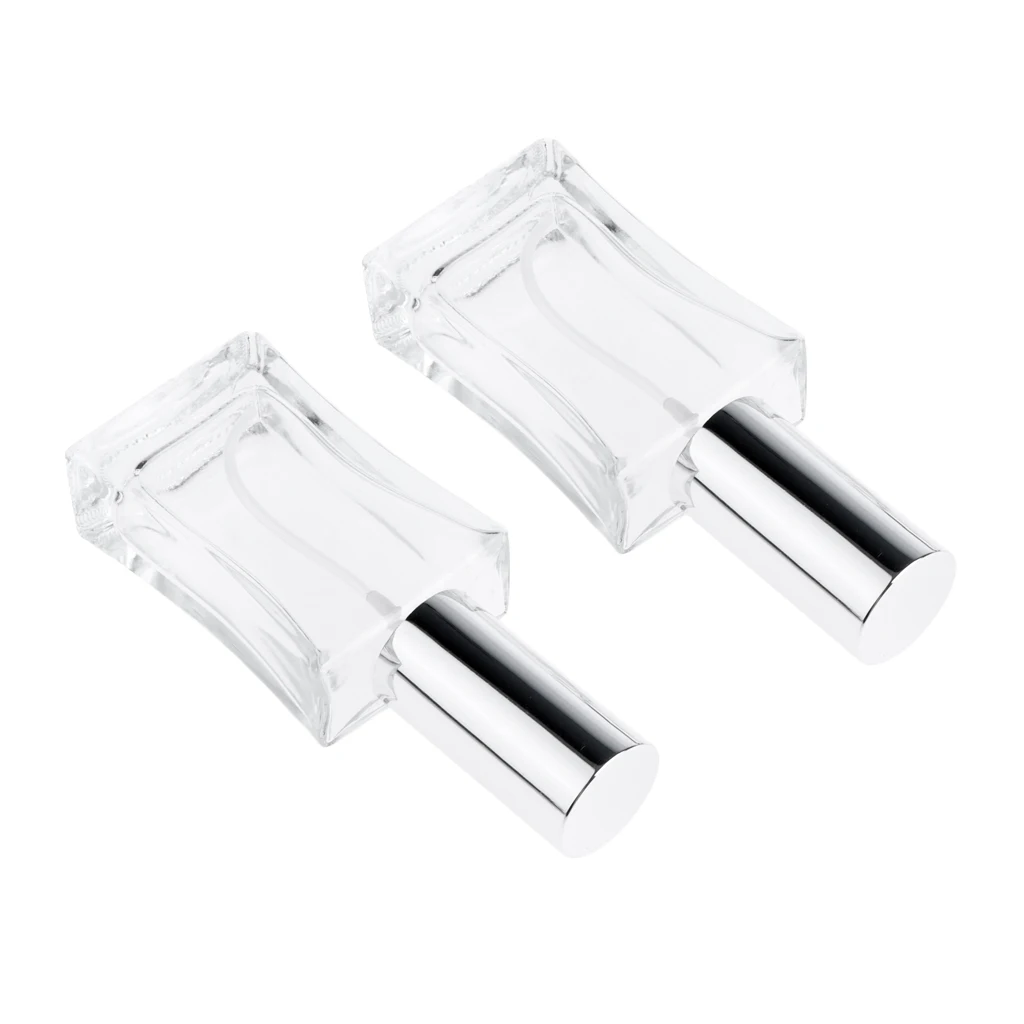 2Pcs Refillable Portable Frosted Glass Perfume Fragrance Bottle Aftershave Sprayer 50ml Highly Polished & Beautiful