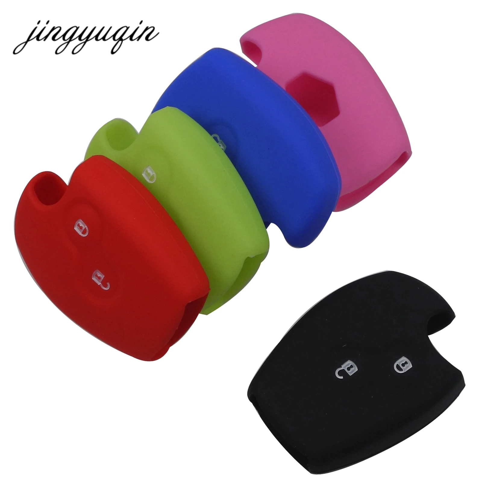 Jingyuqin 30pcs/lot Silicone Car Remote Key Case Cover For Renault Clio Scenic Megane Duster