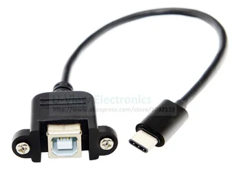 

USB-C Type-C USB 3.1 Male to Standard USB 2.0 B Female Data Cable For Tablet & Cell Phone About 20CM/Free Shipping/10PCS