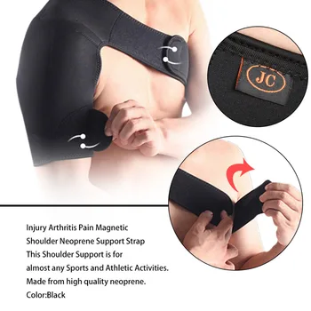 

Wholesale Neoprene Brace Dislocation Arthritis Pain Magnetic Shoulder Support Strap right arm High Quality