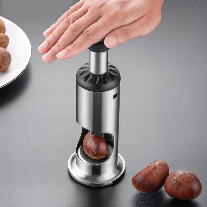 

Quick Press Chestnut Clip Nut Cracker Sheller Walnut Pliers Metal Nut Opener 304 Stainless Steel Kitchen Tools