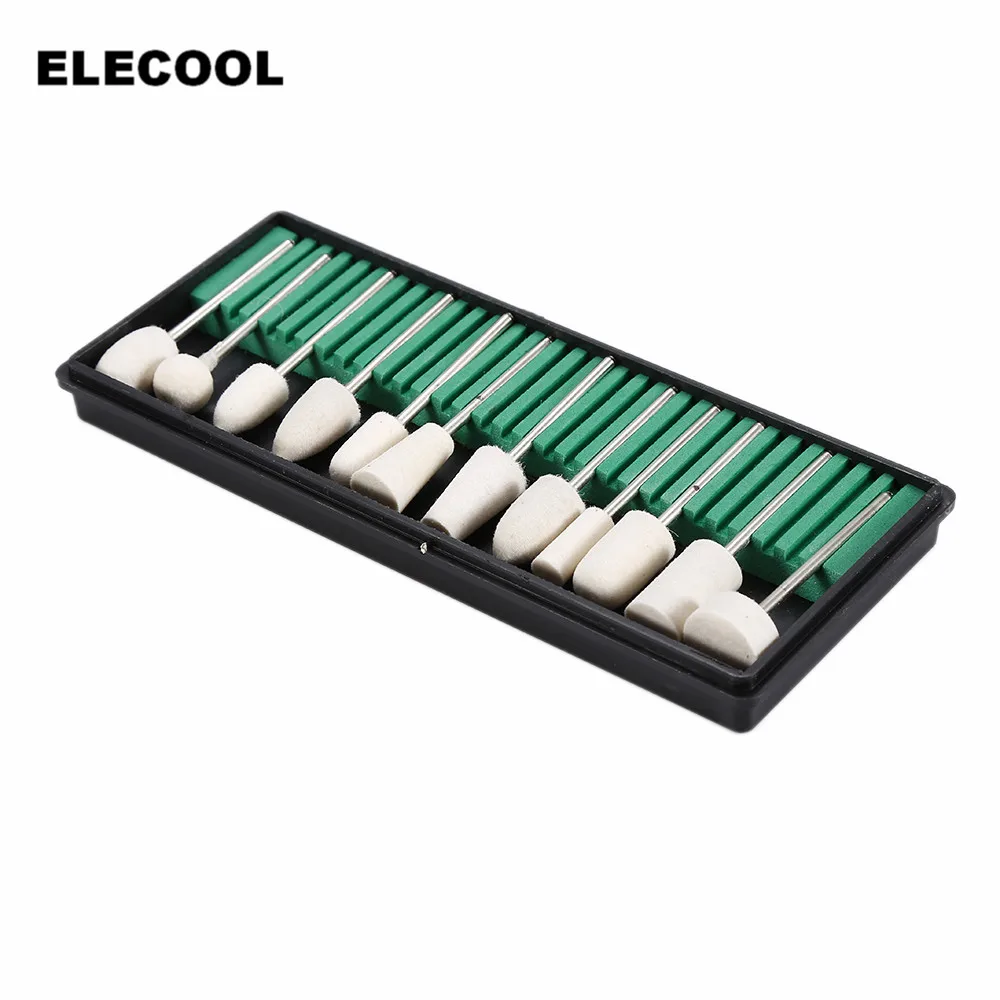

ELECOOL 12pcs Wool Grinding Head Nail Drill Bit For Nail Extension Cuticle Care Machine Manicure Pedicure Drills Accessory Tool