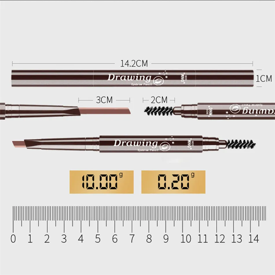 6 шт., двухконцевые автоматические карандаши для бровей, водонепроницаемые, стойкие, коричневые пигменты, брови, татуировки, макияж, карандаш для бровей, косметика