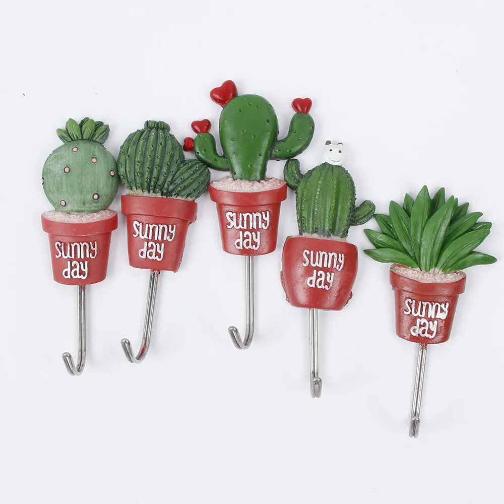 

Stainless Steel Hook Kawaii Cactus Kitchen Wall Door Hanger Sundries S Hooks Clothes Hangers Rails Holder Organizer