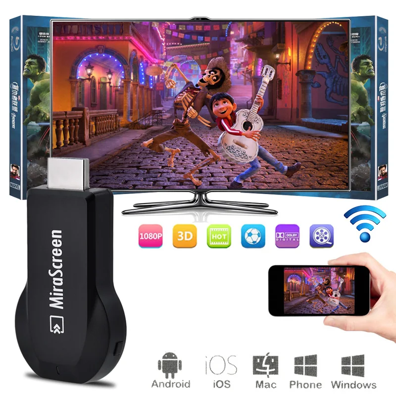 128M TV Stick Wireless HDMI WiFi Display TV Dongle Video Audio Receiver DLNA Airplay Miracast Miracast Anycast for Apple Android