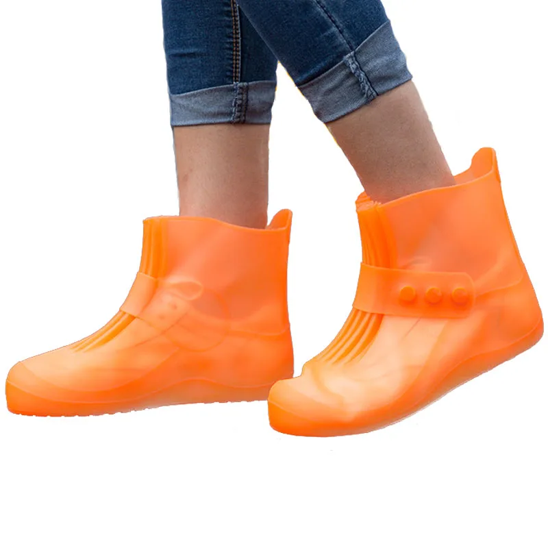 1 пара дождливой водонепроницаемой мужской и женской обуви чехол можно повторно использовать Нескользящие износостойкие толстые