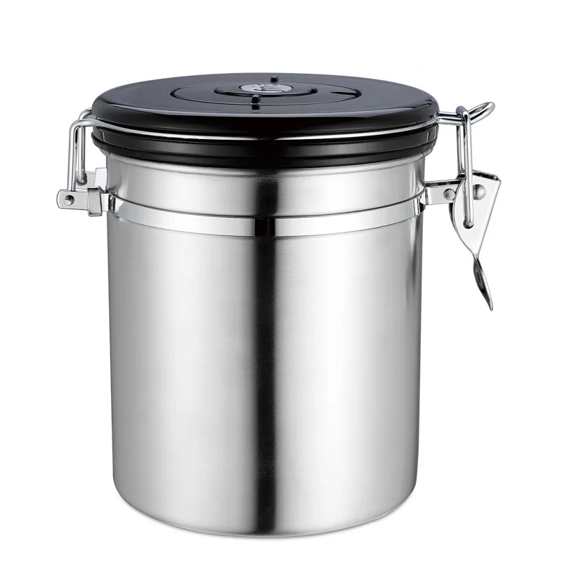 Airtight sealed lid exhaust valves tea coffee beans storage rice grain cereal jar dried fruit cans container snacks box tools