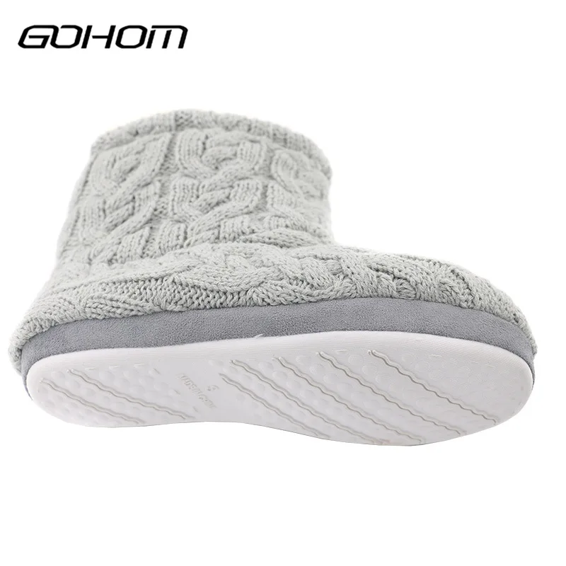 Home Boots Girl GreyPink Bow Decoration Winter Warm Footwear Soft Plush Nonslip Shoe Sapato Feminino Pantufa   (6)