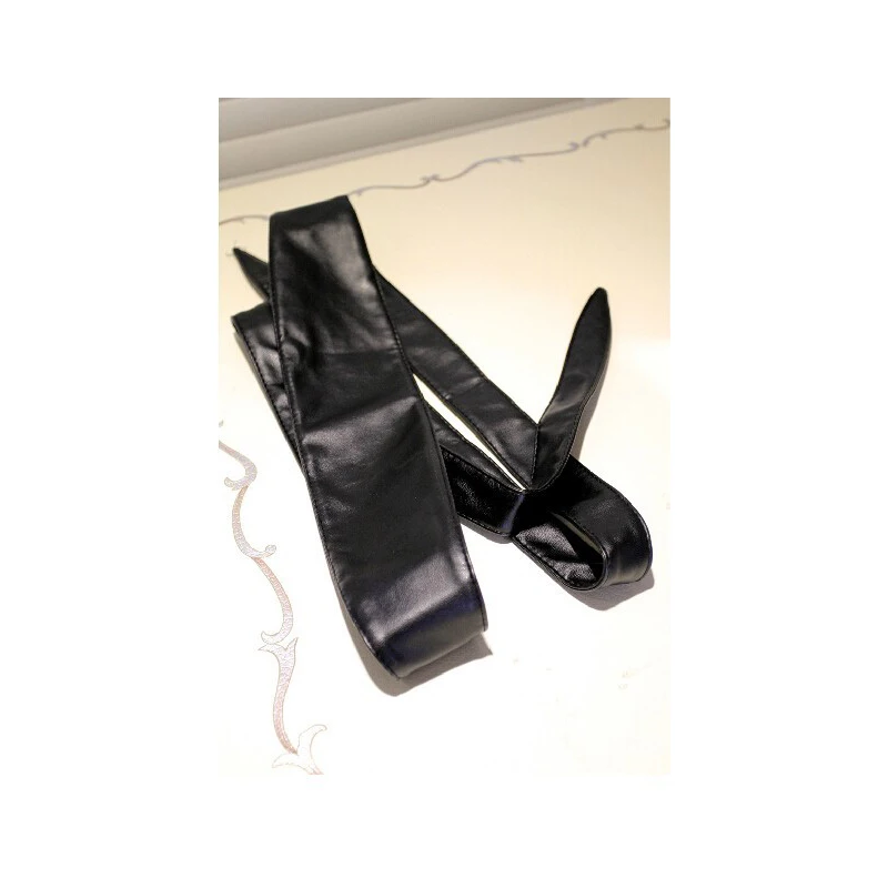 Модный женский широкий кожаный ремень с галстуком дамское платье ремень без пуговиц женские широкие пояса черные bg-031