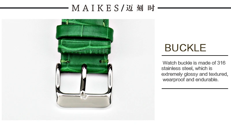 Maikes pulseira de relógio feminina, de couro