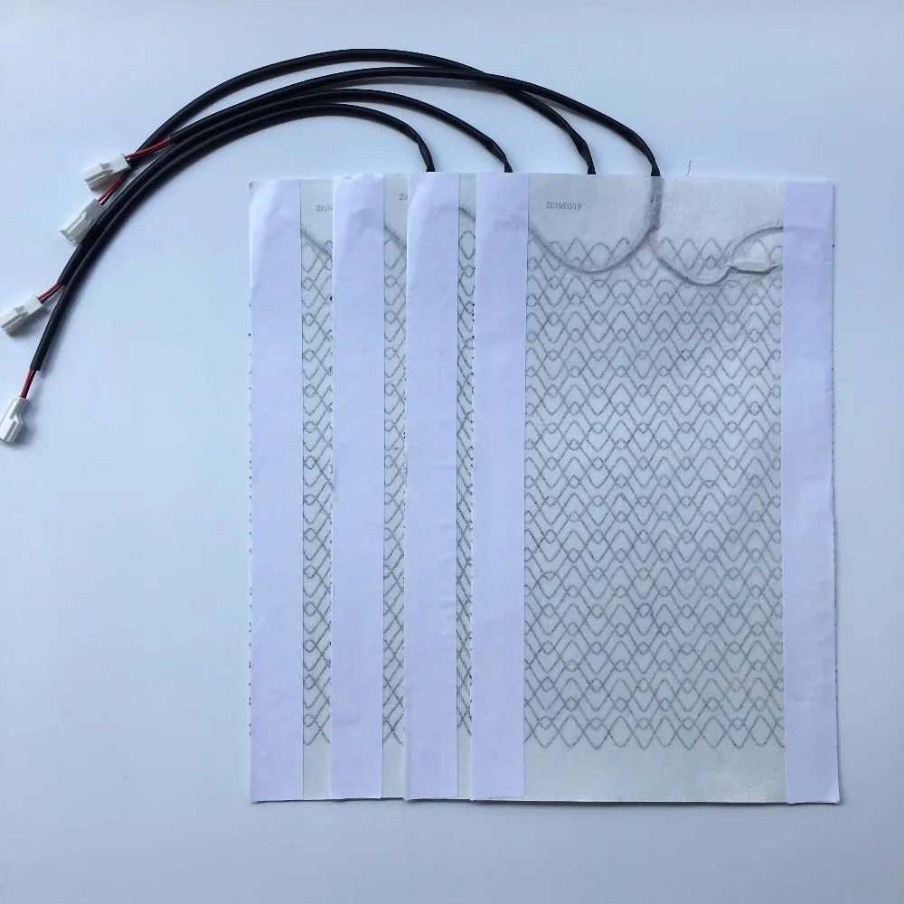 Tanie 2 fotele 4 podkładki uniwersalny podgrzewacz do podgrzewania fotela samochodowego z włókna węglowego 12V klocki 2 pokrętło 5 zmiana poziomu ocieplacz na zimę pokrowce na siedzenia ogrzewanie