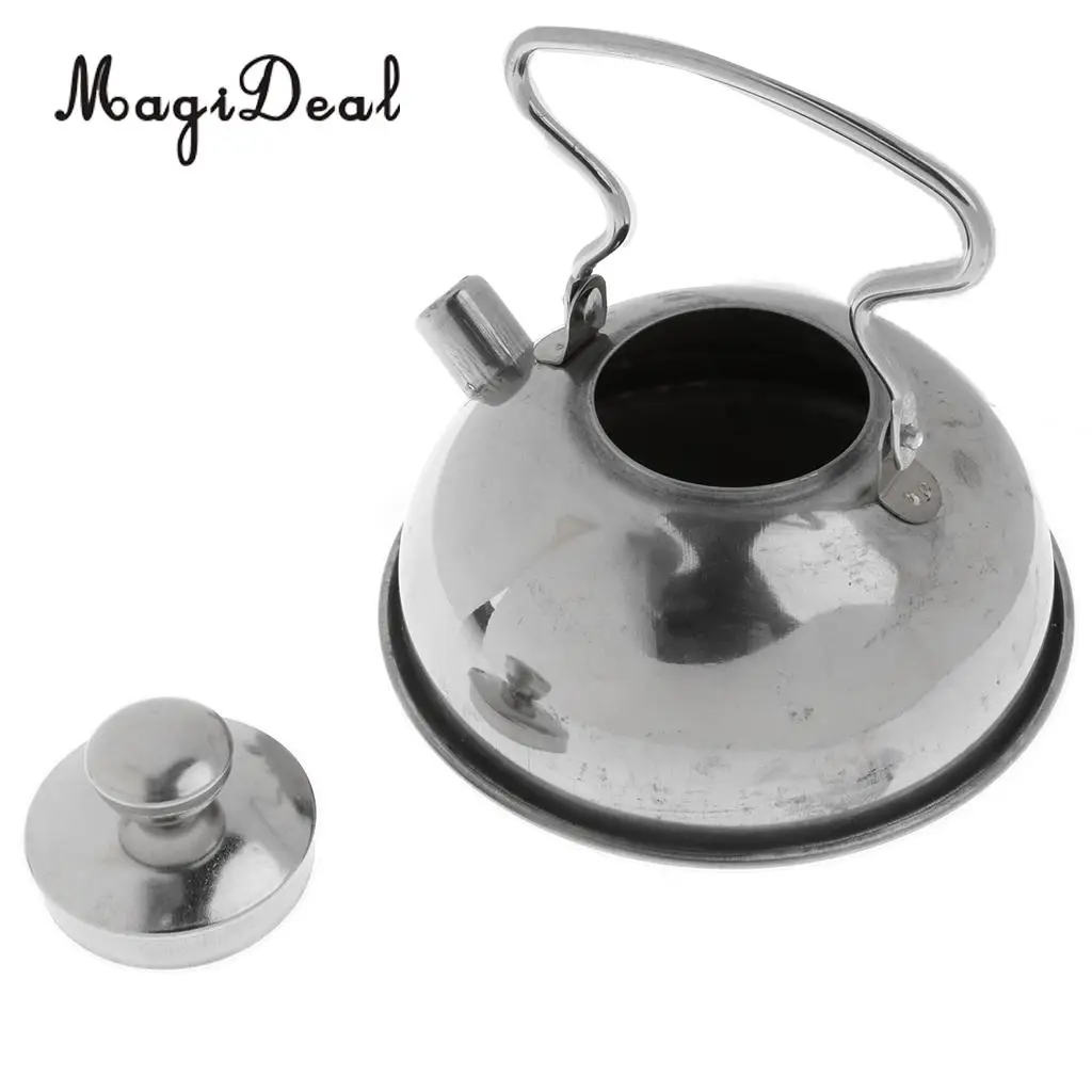 MagiDeal Hot Sale 1Set Stainless Steel Tea Kettle Kitchen Kitchen Cooking Cookware Kids Children Pretend Play Toy