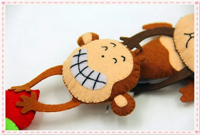Швейная арт войлочная ткань обезьяна подвеска ручной работы резка войлочная ткань обезьяна кукла материал DIY пакет
