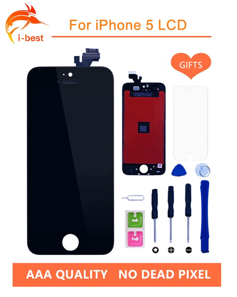 imágenes para 1 unids 100% Sin Píxeles Muertos LCD Pantalla LCD Pantalla Táctil de Reemplazo Montaje Del Digitizador Del LCD para el Iphone5 envío gratis imágenes para 1 unids 100% Sin Píxeles Muertos LCD Pantalla LCD Pantalla Táctil de Reemplazo Montaje Del Digitizador Del LCD para el Iphone5 envío gratis