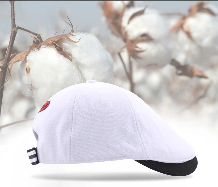 BG стиль гольф Дамский шар Кепка Белый/красный цвет Женская Твердая хлопковая шляпа с буквенным принтом