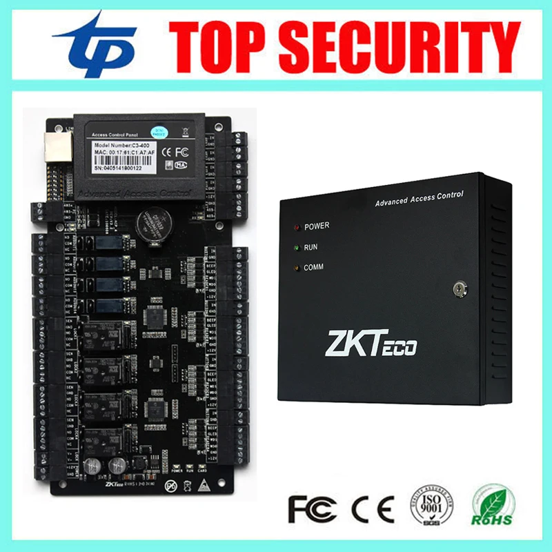 

Free shipping ZK C3-400 Four door access control panel door access control board with 12V5A power