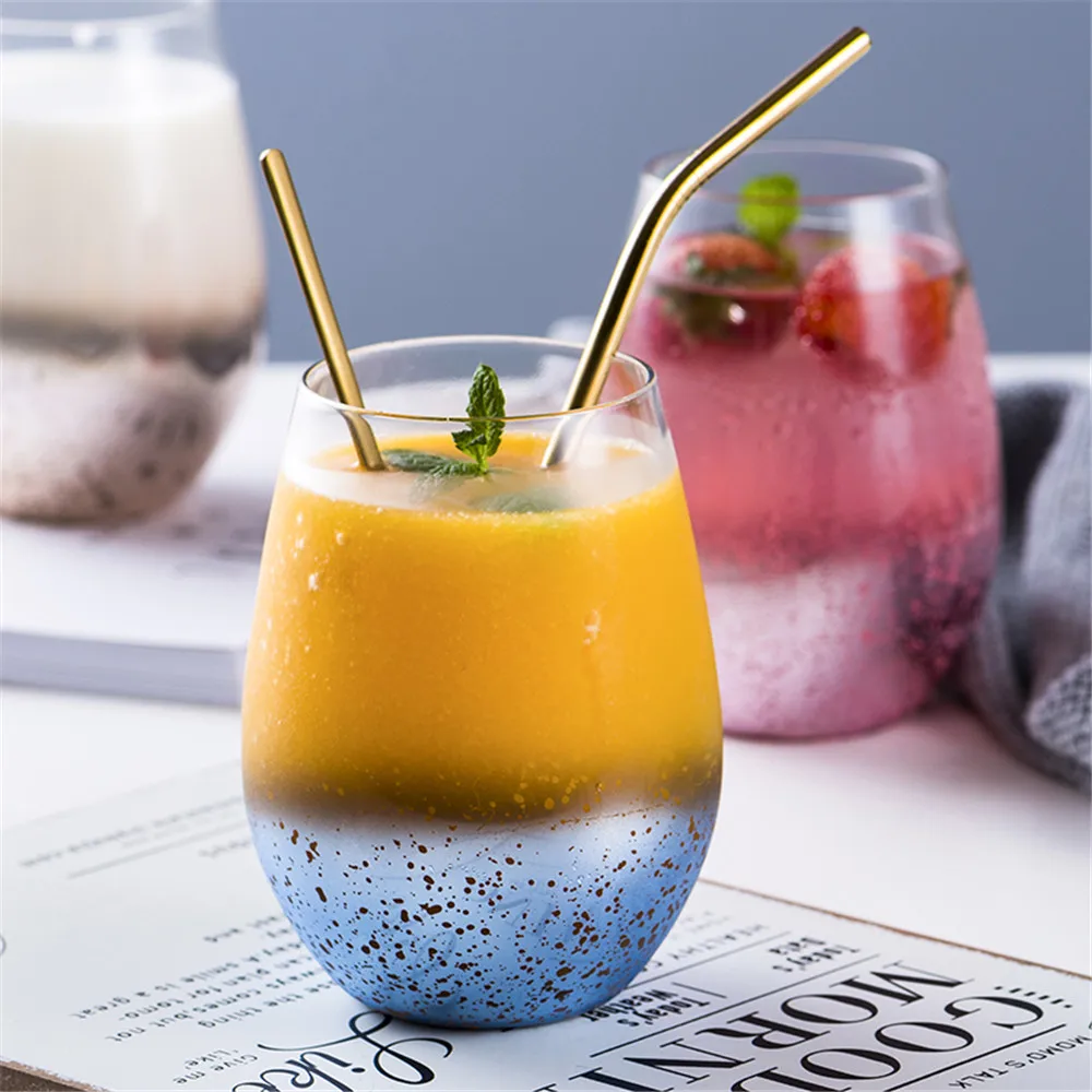 

2Pcs Creative Transparent Starry Sky Glass Cup Mug 570ml Heat-resistant Lead-free Coffee Tea Milk Cold Drink Juice Whiskey Glass