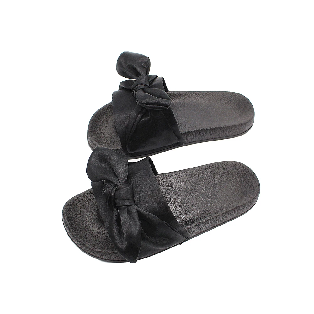 

Summer Womens Ladies Bow Knot Slip On Open Toe Slippers Summer Sandals Shoes