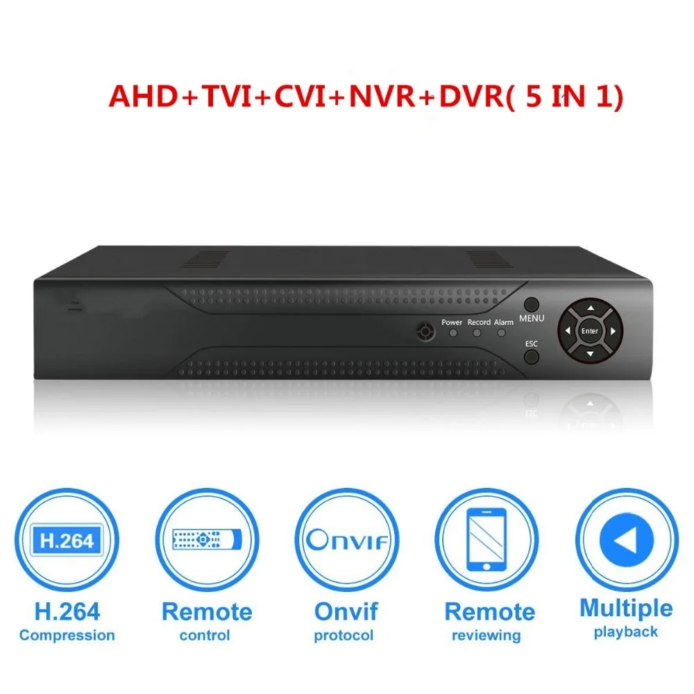 8ch 1080N CCTV DVR Hybrid 5-в-1 H.264 Наблюдение Запись видео Системы без жесткого диска(1080P NVR+ 1080N AHD TVI CVI+ 960H аналоговый видеорегистратор