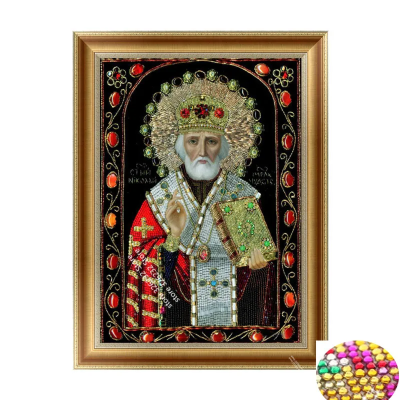 

2019 new arrived crystal Full Diamond Embroidery Icon diamond painting religion Rhinestones Cross Stitch Kits diamond for gift