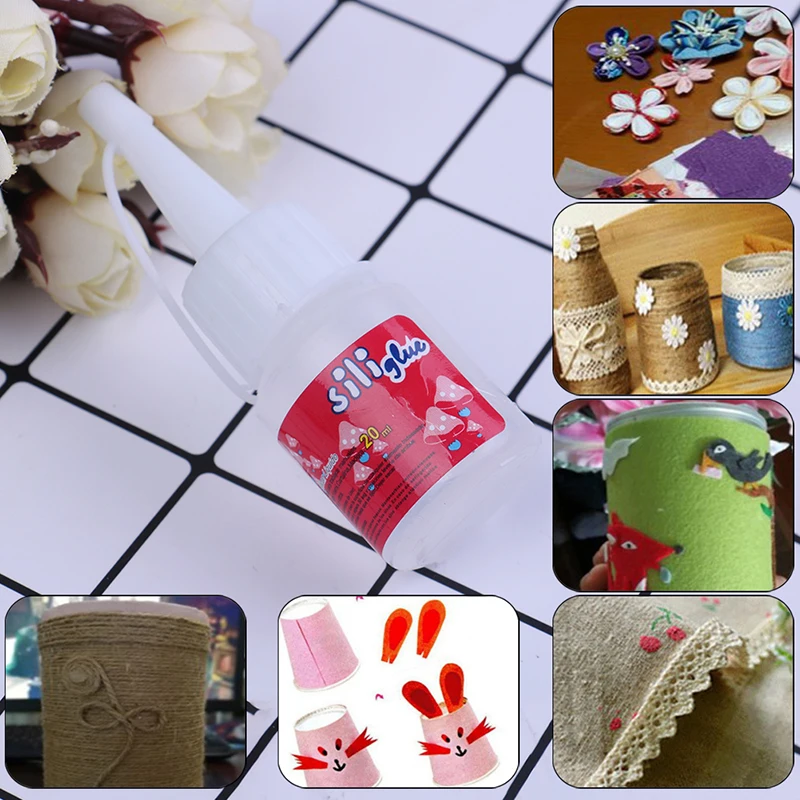

20ml Liquid Glue Alcohol Adhesive Textile Fabric Stationery Scrapbooking