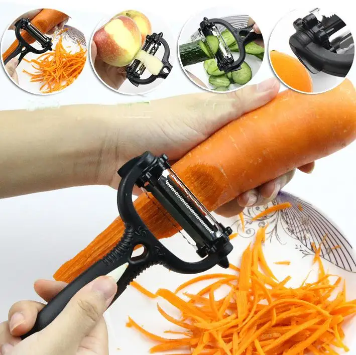 Multifunctional 360 Degree Rotary Potato Peeler Vegetable Cutter Fruit