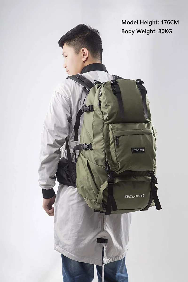 60L Outdoor Sport Military Tactical Climbing Mountaineering Backpack Camping Hiking Trekking Rucksack Travel Bag with Raincover 60L Outdoor Sport Military Tactical Climbing Mountaineering Backpack Camping Hiking Trekking Rucksack Travel Bag with Raincover