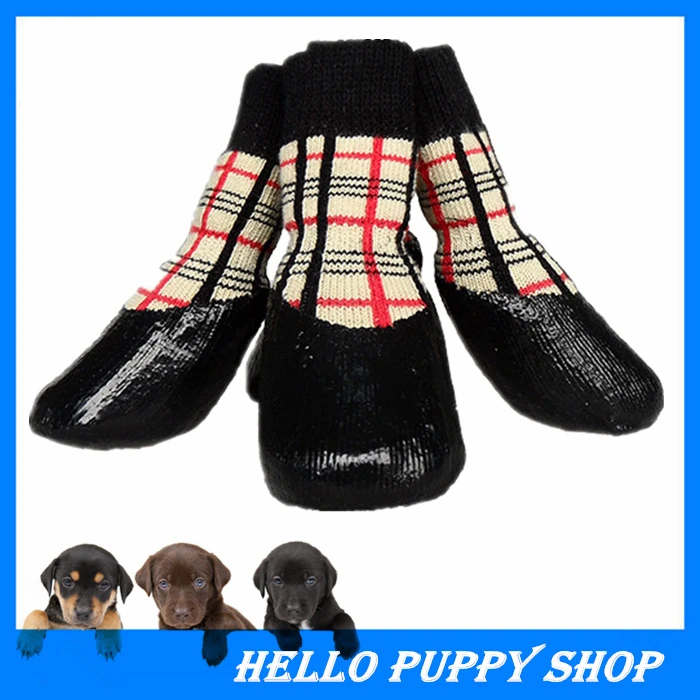 

HELLOMOON Cheap Factory Price! Small Pet Dog Doggy Shoes Lovely Soft Warm Knitted Socks for Dogs