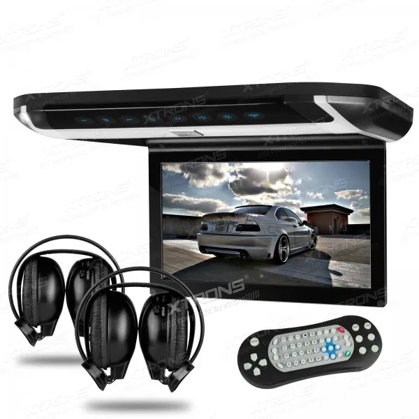 HDMI 10" HD Digital TFT Monitor Car MPV Roof Flip Down DVD Player