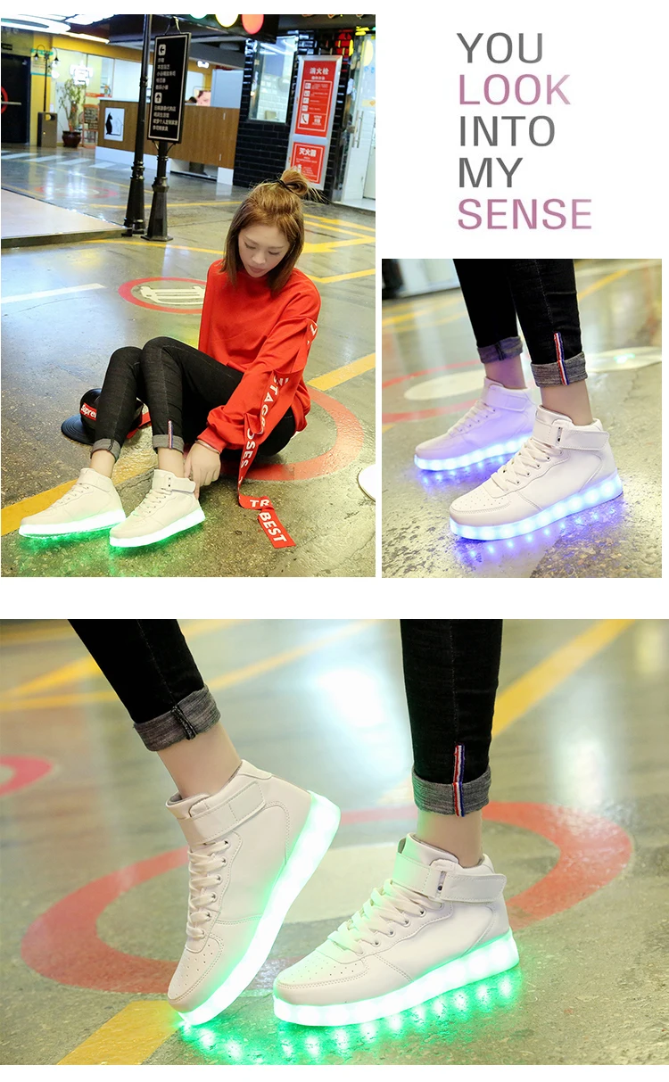 Новые повседневные Детские светящиеся кроссовки, мужская и женская обувь, светодиодный светильник, обувь с зарядкой от USB, светящиеся кроссовки, спортивная обувь для взрослых, размер 34-44
