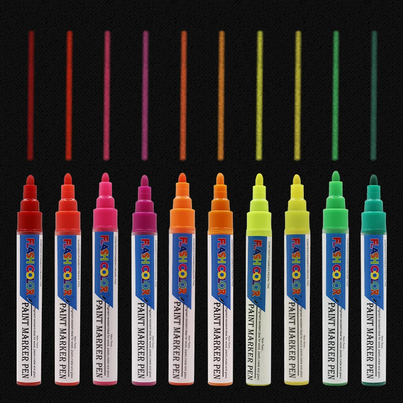 Permanent Paint Marker Pen Medium Point Fine Tip Markers for Glass Painting, Ceramic, Rock