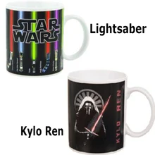 Star Wars Lichtschwert/Kylo Ren Wärme Offenbaren Becher Farbwechsel Kaffeetasse Sensitive Keramik Becher Temperatur sensing Geburtstagsgeschenk