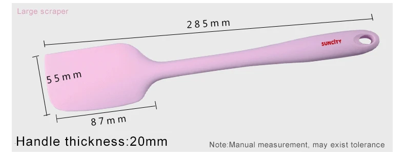 Встроенный силиконовый скребок, скребок для выпечки, кухонный скребок, силиконовый крем для торта, лопатка для масла, инструмент для торта D697 - Цвет: big size