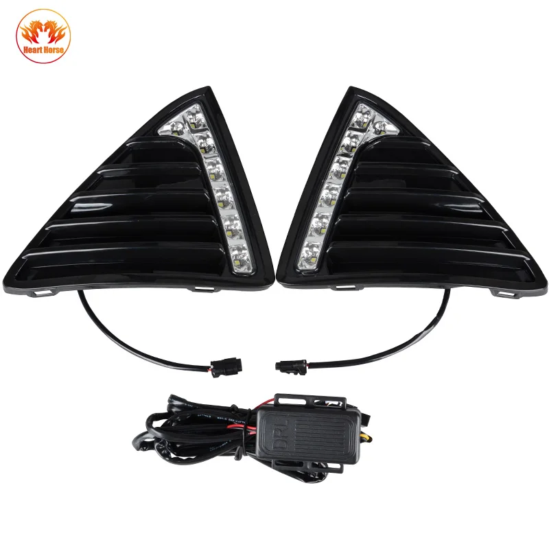LED DRL Daytime Running Lights Gloss Style Fog Light With Turn off And Dimmer Function Case For