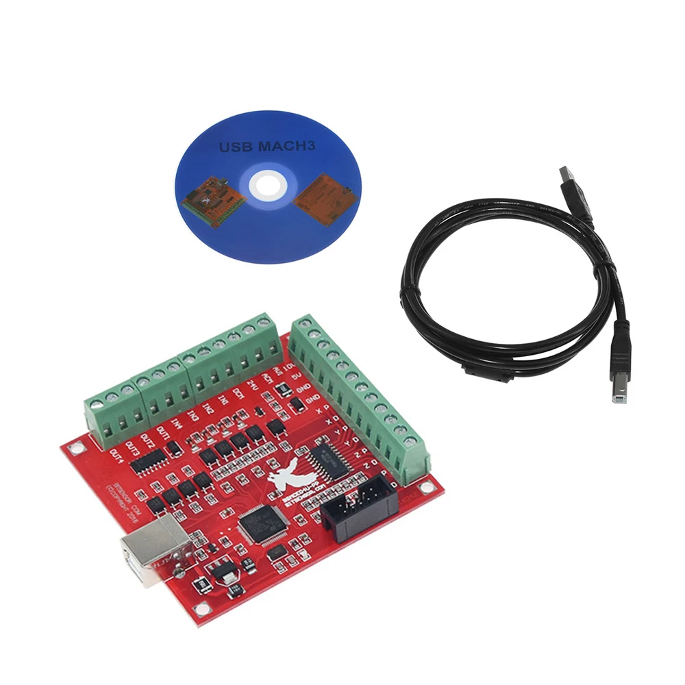 

CNC USB MACH3 100Khz Breakout Board 4 Axis Interface Driver Motion Controlle