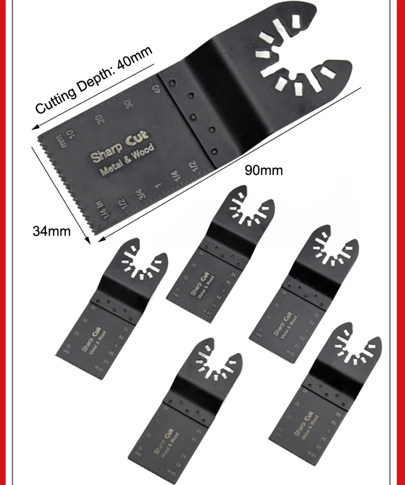 30% скидка 10 шт. 34 мм HSS Bi-metal Осциллирующий Мультитул пилы подходят для дерева и резки металла ремонт пилы Бесплатная доставка