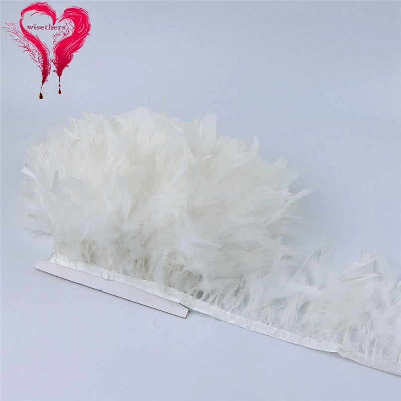 1 white chandelle turkey feather trims 4