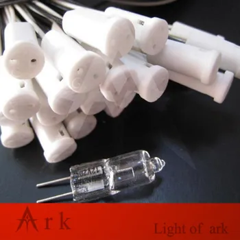 

12pcs high quality 48CM wire Crystal lamp holder G4 lampholder socket,G4 led/bulb plug,12V 10-20W,lighting accessories