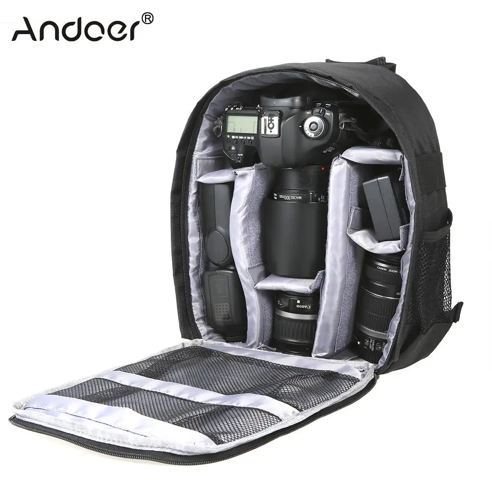 

Andoer DSLR Camera Bag Camera Video Backpack Water-resistant Multi-functional Breathable Camera Bags with tripod Outdoor