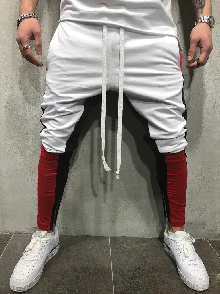 Jogger Pants Zippers On Pants Legs Mens 2018 New Sports Gym Workout Streetwear Hip Hop Track Trousers Long Slacks Sweatpants
