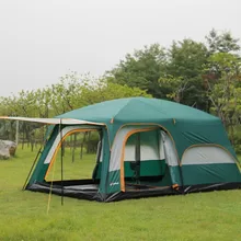 10 человек большие военные палатки открытый кемпинговый тент 2 слоя 2 комнаты семейный тент легко построить прочный анти-москитный против ветра