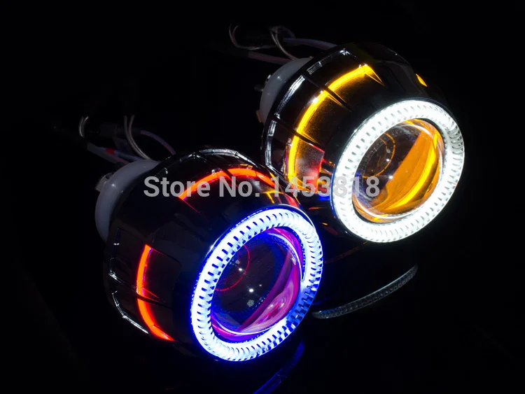 

CIRCULAR 35W Double Angel Eye 2.8 inch HID H4 Bi-Xenon Projector Lens Light H11 9007 H1 H7 HB4 9004 HB3 4300K 5000k 6000K 8000K