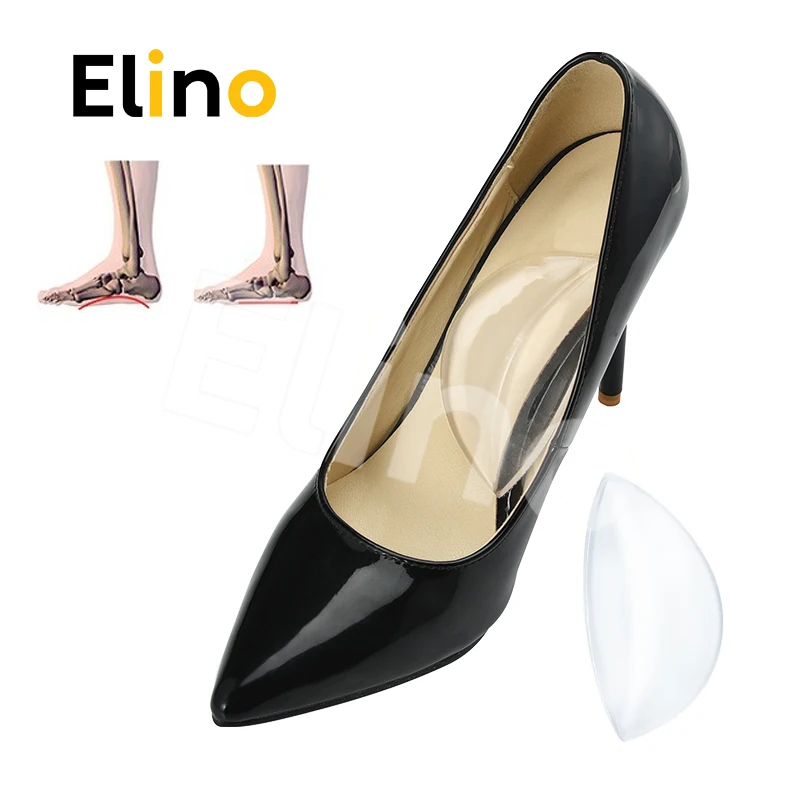 

Elino Silica Gel Arch Support Insoles for Men Women Flat Foot Soft O-legs Orthopedic Shoe Pads Inserts Orthotic Corrector Soles