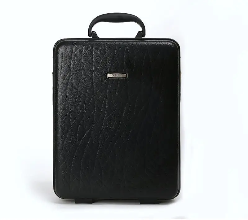 Мужской деловой портфель вертикальный Стильный чехол с кодовым замком мужской чехол для ноутбука черный и кофейный цвета 13 15 дюймов - Цвет: 15 Inch Black