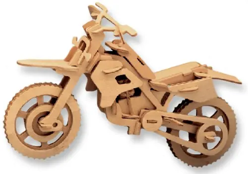 3D Wooden Puzzle Motorcycle Model Children and Adult s Educational Building Blocks Puzzle Toy