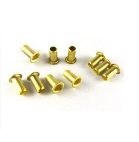 

100pcs M1.3 hollow rivet through hole nail copper eyelet umbrella small rivets 2mm/2.5mm/3mm/4mm/5mm/6mm/7mmm length