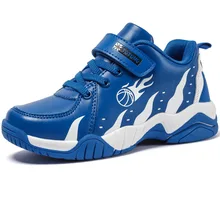 Баскетбольная обувь для мальчиков; кожаные Нескользящие кроссовки для детей; спортивная обувь для улицы; детская Баскетбольная обувь для мальчиков; обувь для тренировок